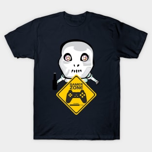 Gamer-skeleton with beer T-Shirt